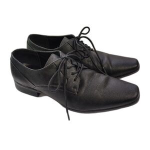 CALVIN KLEIN Men’s Black Dress Shoes Lace Up Oxford Size 8 Classic Formal